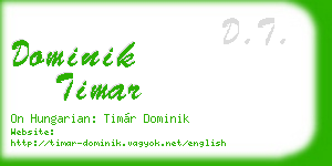 dominik timar business card